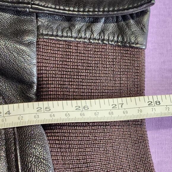 Vintage L.L. BEAN Brown Leather Flight Bomber Jacket - Picture 11 of 12